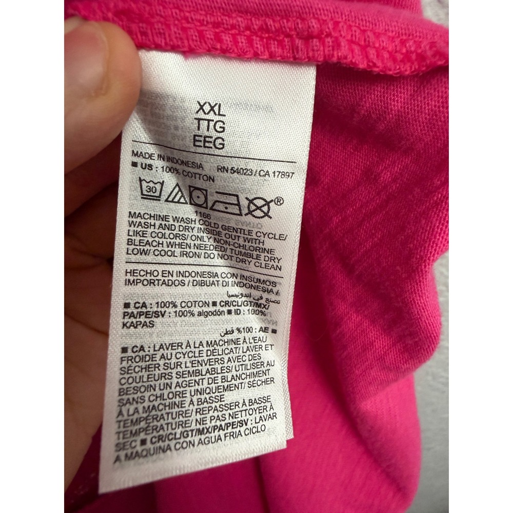 Old Navy Womens XXL Pink Tiered Knit Short Sleeve Mini Dress Pockets Romantic - Picture 5 of 9